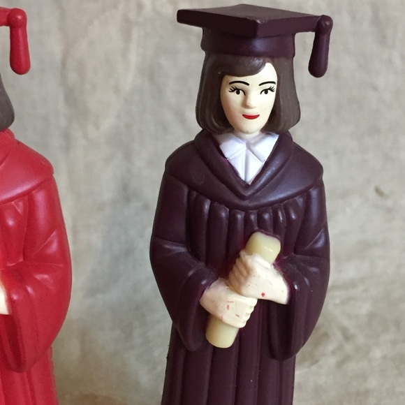 Vintage Graduate Cake Toppers Male And Female 80s - Picture 7 of 16